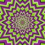 Dreidimensionalität in Violett- und Grüntönen
