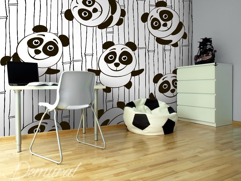 Lustige Pandas Fototapeten orientalische Fototapeten Demural