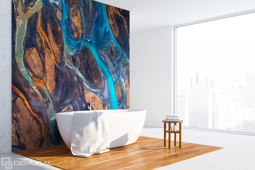 Farbexplosion der isländischen Landschaft Fototapeten für Badezimmer Fototapeten Demural