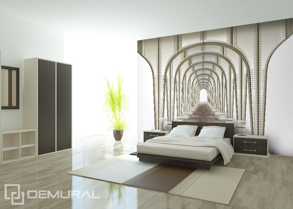 Symmetrischer Tunnel Fototapete für Schlafzimmer Fototapeten Demural